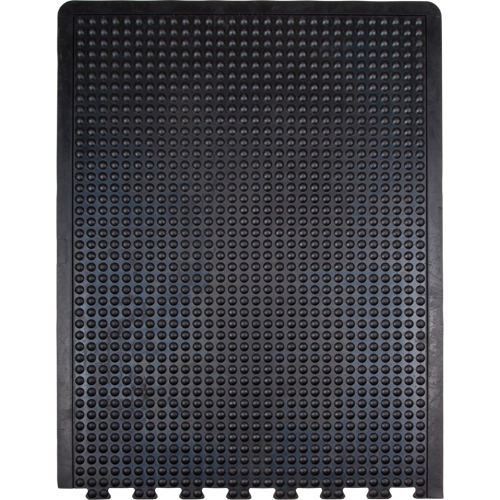 Anti-Fatigue Dome Matting, Bubbled, 3' x 4' x 1/2", Black, Rubber Les Fournitures Industrielles Méga