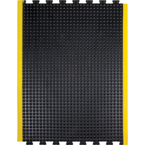 Anti-Fatigue Dome Matting, Bubbled, 3' x 4' x 1/2", Black, Rubber Les Fournitures Industrielles Méga
