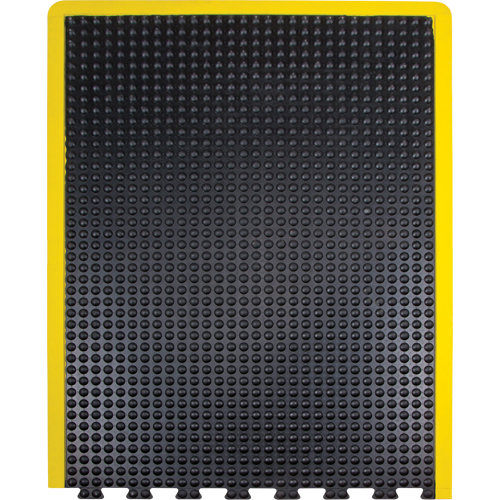 Tapis antifatigue en d&ocirc;me, &agrave; bulles, 3' x 4' x 1/2", Noir, Caoutchouc Les Fournitures Industrielles Méga