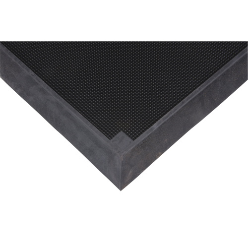 Tapis pour l'assainissement des chaussures, Caoutchouc, 2-2/3' la x 3-1/4' lo x 2-1/2" &eacute;pais, Noir Les Fournitures Industrielles Méga