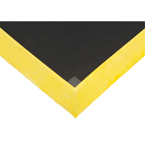 Tapis pour l'assainissement des chaussures, Caoutchouc, 2-2/3' la x 3-1/4' lo x 2-1/2" &eacute;pais, Jaune Les Fournitures Industrielles Méga
