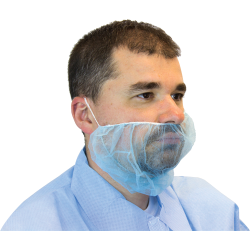 Disposable Beard Covers, Polypropylene, Blue Les Fournitures Industrielles Méga