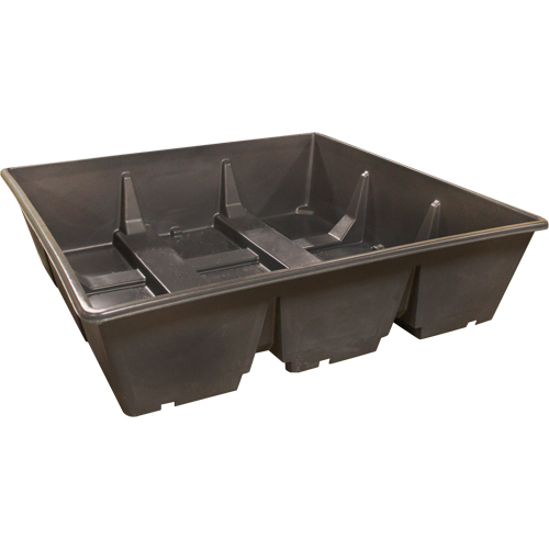 Bac de r&eacute;cup&eacute;ration GRV, Capacit&eacute; de d&eacute;versement 385 gal. US, 76" x 76" x 20" Les Fournitures Industrielles Méga