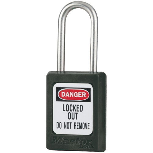 S33 Zenex Safety Padlocks, Black, Keyed Alike, Thermoplastic, 1-3/8" Width Les Fournitures Industrielles Méga