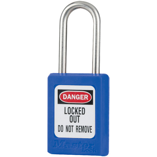 Cadenas de s&eacute;curit&eacute; S31 Zenex, Bleu, Cl&eacute;s identiques, Thermoplastique, Largeur de 1-3/8" Les Fournitures Industrielles Méga