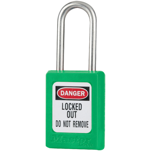 S33 Zenex Safety Padlocks, Green, Keyed Alike, Thermoplastic, 1-3/8" Width Les Fournitures Industrielles Méga