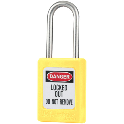 Cadenas de s&eacute;curit&eacute; S31 Zenex, Jaune, Cl&eacute;s identiques, Thermoplastique, Largeur de 1-3/8" Les Fournitures Industrielles Méga
