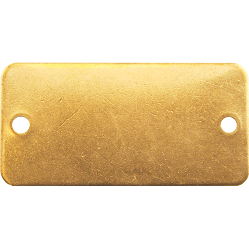 &eacute;tiquettes vierges, Laiton, 3" la x 1" h Les Fournitures Industrielles Méga