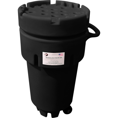 Wheeled Poly-Spillpaks, 50 US gal., Mobile Les Fournitures Industrielles Méga