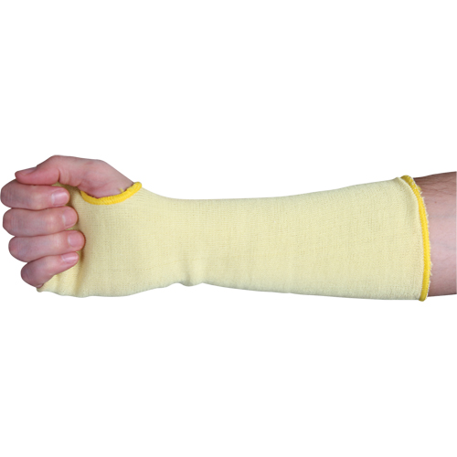Manches &agrave; doubles couches de tissu r&eacute;sistant &agrave; la coupure, Kevlar, 22", ANSI/ISEA 105 niveau 3, Jaune Les Fournitures Industrielles Méga