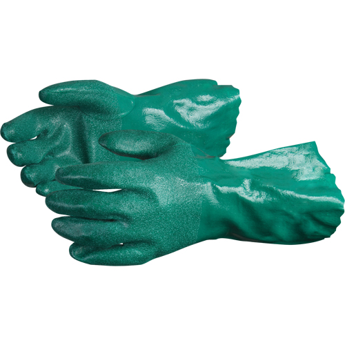 Gants Chemstop avec prise en poudre de c&eacute;ramique, Taille Moyen/8, 12" lo, Nitrile, Doublure en Jersey de coton, 40-mil Les Fournitures Industrielles Méga