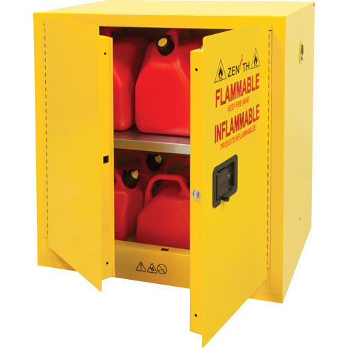 Flammable Storage Cabinet, 22 gal., 2 Door, 35" W x 35" H x 22" D Les Fournitures Industrielles Méga