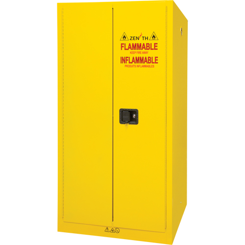 Flammable Storage Cabinet, 60 gal., 2 Door, 34" W x 65" H x 34" D Les Fournitures Industrielles Méga