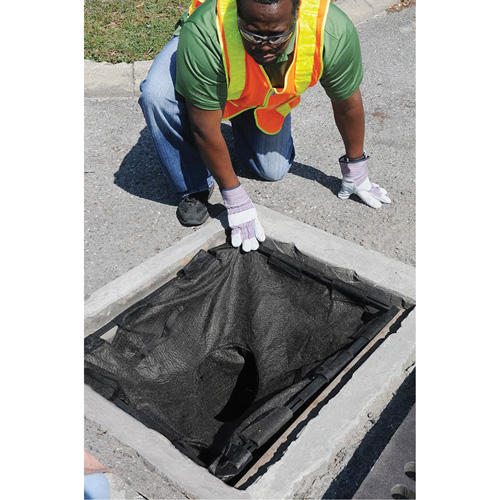 Bac de r&eacute;tention carr&eacute; Ultra-Drain Guard avec orifice de trop-plein, Huile & s&eacute;diments, 16" - 28" lo x 20" - 36" la Les Fournitures Industrielles Méga