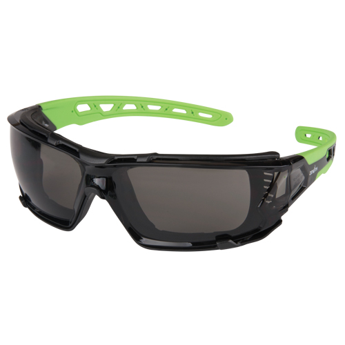 Z2500 Series Safety Glasses with Foam Gasket, Grey/Smoke Lens, Anti-Scratch, ANSI Z87+/Meets/Exceeds CSA Z94.3 Les Fournitures Industrielles Méga