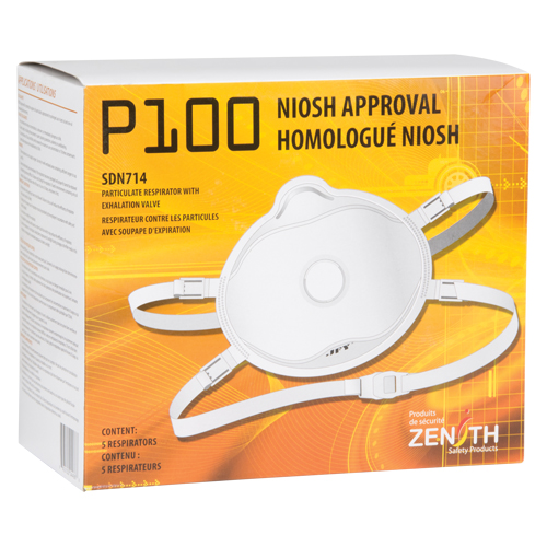 Respirateur contre les particules, P100, Certifi&eacute; NIOSH, Moyen/grand Les Fournitures Industrielles Méga