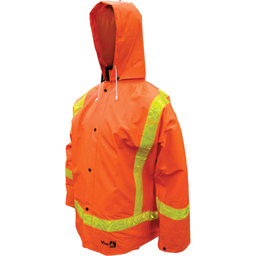 V&ecirc;tements imperm&eacute;ables en PVC ignifuges Open Road , Petit, Orange Les Fournitures Industrielles Méga