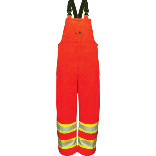 Hi-Vis FR/PU Safety Rain Bib Pants, 4X-Large, Orange Les Fournitures Industrielles Méga