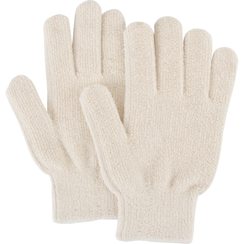 Heat-Resistant Gloves, Terry Cloth, Large, Protects Up To 212° F (100° C) Les Fournitures Industrielles Méga