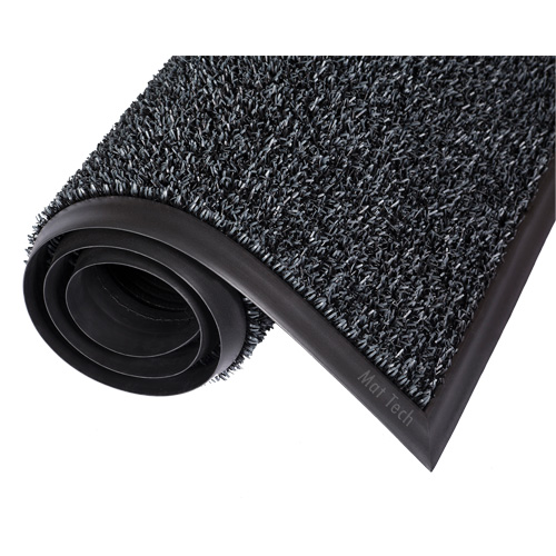 Astro-Plus Mat, Polyethylene, Scraper Type, Textured Pattern, 3-3/10' x 4', Charcoal Les Fournitures Industrielles Méga