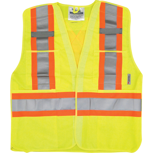 Veste de s&eacute;curit&eacute; pour la circulation, Jaune lime haute visibilit&eacute;, Moyen/Petit, Polyester Les Fournitures Industrielles Méga