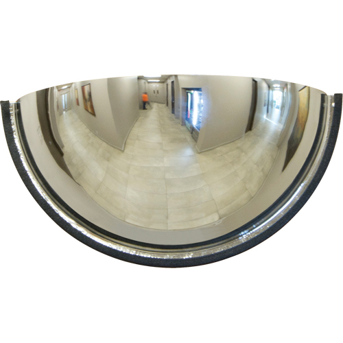 Miroir en d&ocirc;me 180°, Demi-d&ocirc;me, Dessus ferm&eacute;, Diam&egrave;tre 18" Les Fournitures Industrielles Méga