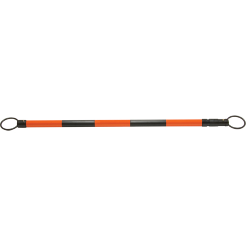 Retractable Cone Bar, 7' 5" Extended Length, Black/Orange Les Fournitures Industrielles Méga