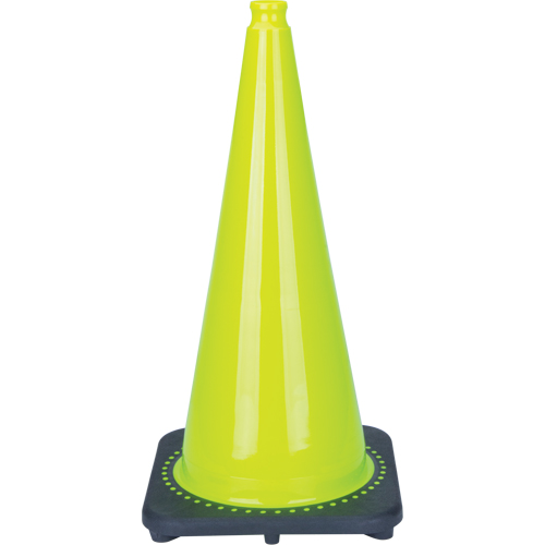 Premium Traffic Cone, 28", Lime Green Les Fournitures Industrielles Méga