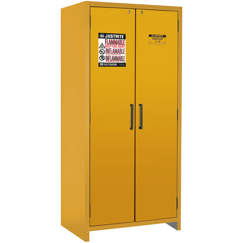 Armoire d'entreposage 90 minutes s&eacute;curitaire et conforme &agrave; la norme EN, 30 gal., 2 Porte(s), 35,16" La x 76,89" h x 24,21" p Les Fournitures Industrielles Méga