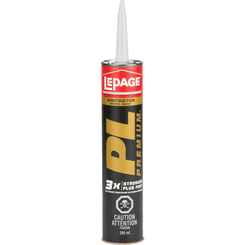 Adh&eacute;sif de construction PL Premium, 295 ml, Cartouche Les Fournitures Industrielles Méga
