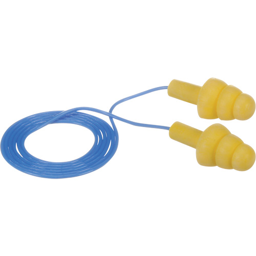 E-A-R Ultrafit Premolded Earplugs, Corded, Bulk - Polybag, 25 dB NRR, One-Size Les Fournitures Industrielles Méga