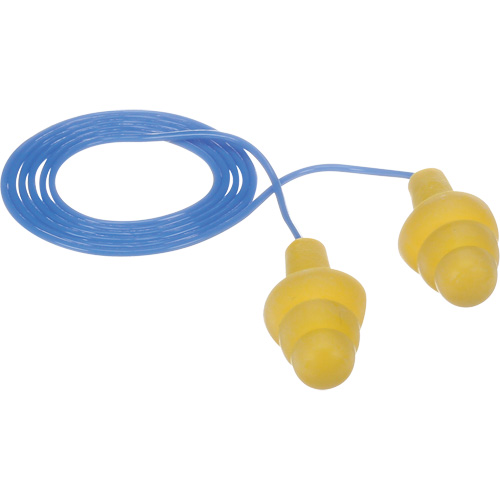 E-A-R Ultrafit Premolded Earplugs, Corded, Bulk - Polybag, 25 dB NRR, One-Size Les Fournitures Industrielles Méga