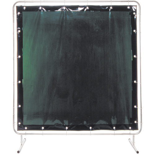 &eacute;cran et cadre pour soudage, 3 Panneaux, Vert, 5'x6'x4' Les Fournitures Industrielles Méga