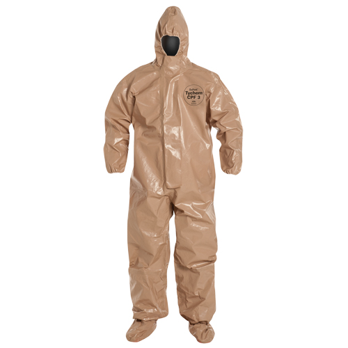 Combinaison de protection Tychem 5000 avec capuchon, Petit, Brun Les Fournitures Industrielles Méga