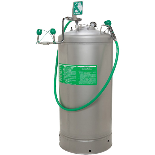 Stations portatives de douche oculaire, Pressuris&eacute;, Capacit&eacute; 37 gal., Conformit&eacute; ANSI Z358.1 Les Fournitures Industrielles Méga