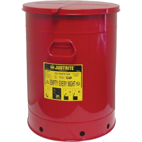 Hand Operated Oily Waste Can, FM Approved/UL Listed, 21 US gal., Red Les Fournitures Industrielles Méga