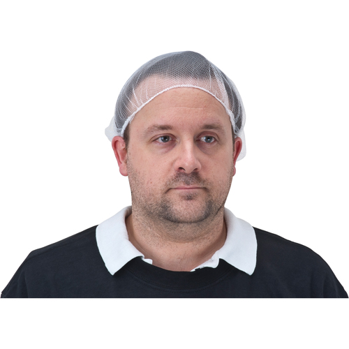 Hair Nets, Nylon, 21"/Large, White Les Fournitures Industrielles Méga