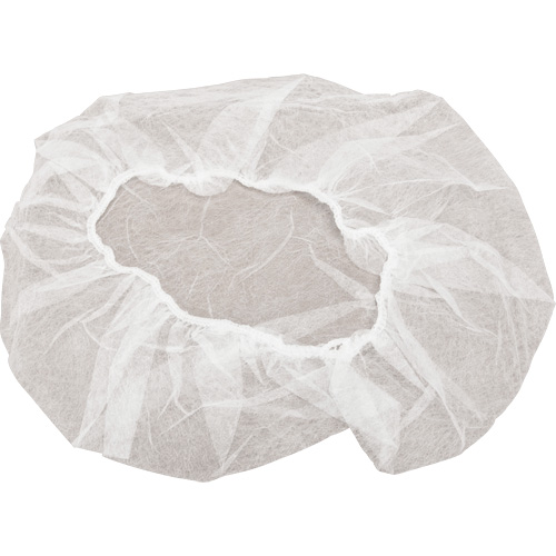 Bonnets bouffants non tiss&eacute;s, Polypropyl&egrave;ne, 21"/Grand, Blanc Les Fournitures Industrielles Méga