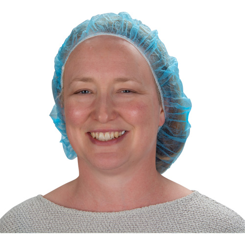 Bonnets bouffants non tiss&eacute;s, Polypropyl&egrave;ne, 21"/Grand, Bleu Les Fournitures Industrielles Méga