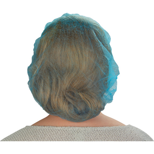 Bonnets bouffants non tiss&eacute;s, Polypropyl&egrave;ne, 21"/Grand, Bleu Les Fournitures Industrielles Méga