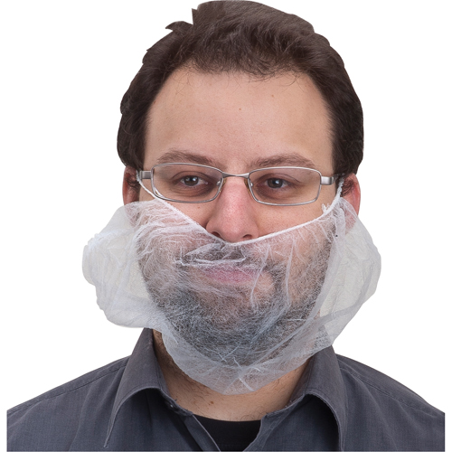 Beard Nets, Polypropylene, White Les Fournitures Industrielles Méga