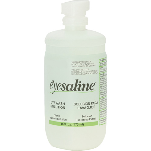 Saline Eyewash Bottles, Full Bottle, 16 oz. Les Fournitures Industrielles Méga