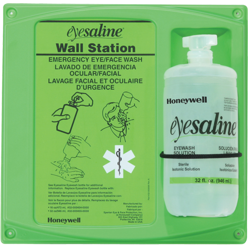 Support mural pour solution saline de douche oculaire, Simple Les Fournitures Industrielles Méga