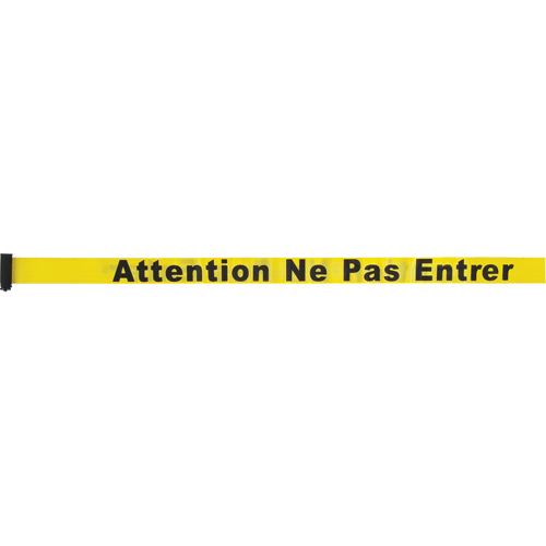 Cartouche de ruban pour assembler votre propre barri&egrave;re de contr&ocirc;le des foules, Attention ne pas entrer, 7', Ruban Jaune Les Fournitures Industrielles Méga