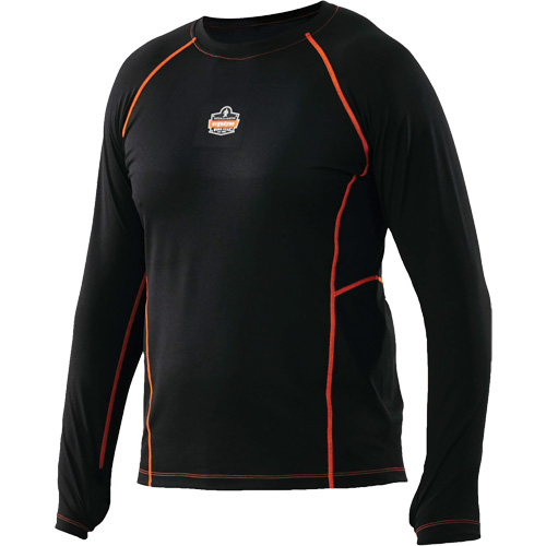Maillots thermiques &agrave; manches longues, Hommes, Moyen, Noir Les Fournitures Industrielles Méga