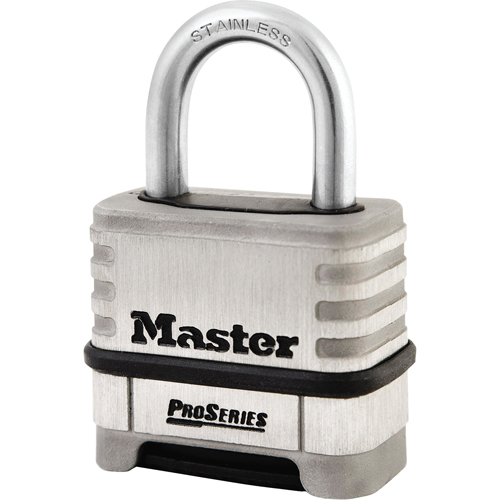ProSeries&reg; Combination Padlock, Silver, Stainless Steel, 2-1/4" Width Les Fournitures Industrielles Méga