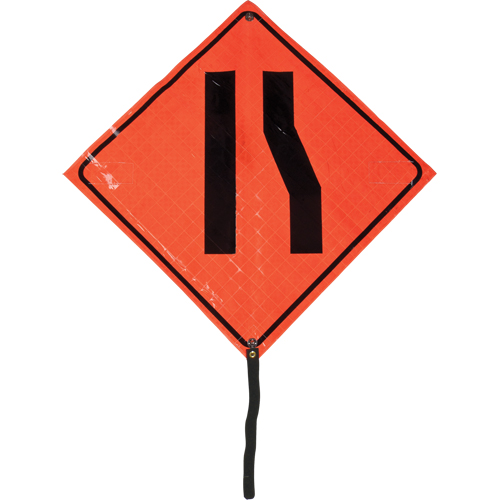 Enseigne enroulable chauss&eacute;e &eacute;troite, 24" x 24", Vinyle, Pictogramme Les Fournitures Industrielles Méga