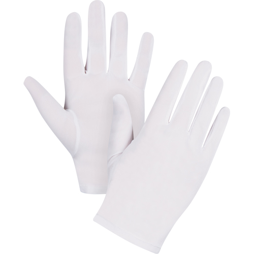 Gants d'inspection peu pelucheux, Nylon, Poignet &agrave; ourlet, Dames/T-petit Les Fournitures Industrielles Méga