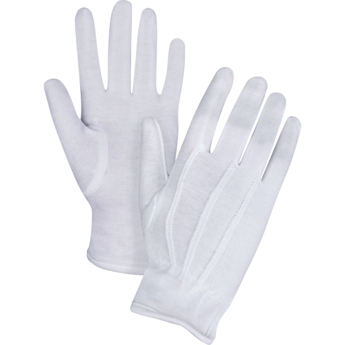 Gants pour serveur/parade, Coton, Poignet &agrave; ourlet, T-Grand Les Fournitures Industrielles Méga