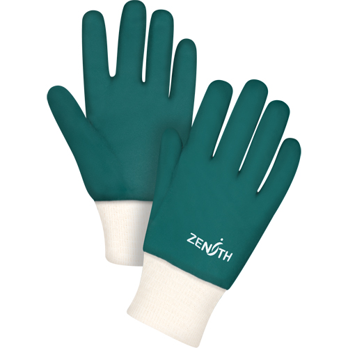 Double Dipped Green Gloves, 10" L, PVC, Cotton Jersey Inner Lining, 70-mil Les Fournitures Industrielles Méga